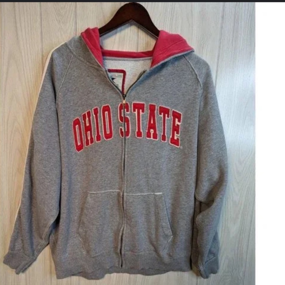 Ohio State Buckeyes Vintage Style Full Zip Sweatshirt Size L